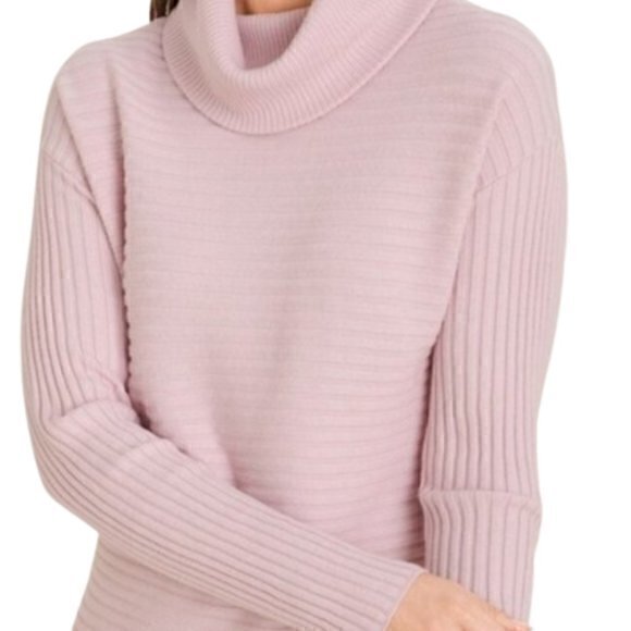 [Chico's] Pink Turtleneck Sweater - Size 1 - Picture 1 of 9